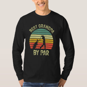 Bester Opa By Par Vintage Golf Lustiger Vatertag T-Shirt