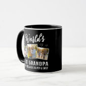 Bester Opa der Welt Benutzerdefinierte 3-Foto-Coll Tasse (Vorderseite Links)