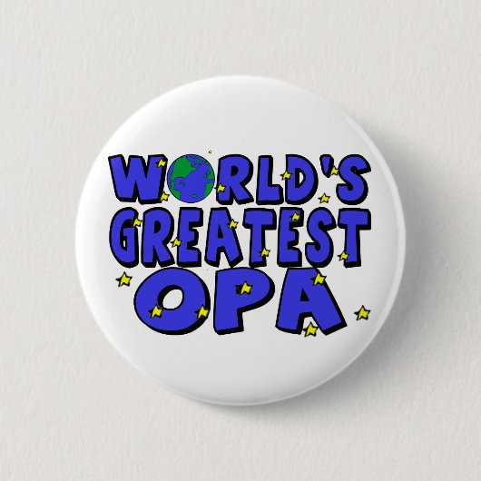 Bester Opa der Welt Button (Vorderseite)