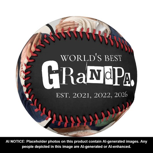 Bester Opa der Welt Est-Fotocollage Baseball