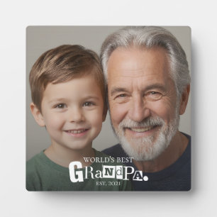 Bester Opa der Welt - Etabliertes Geschenk für Opa Fotoplatte
