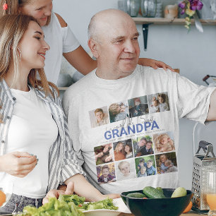 Bester Opa der Welt Foto-Collage-T-Shirt T-Shirt