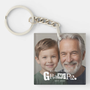 Bester Opa der Welt gegründet Geschenk für Großvat Schlüsselanhänger