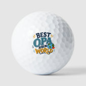 Bester Opa der Welt Golfball (Vorderseite)