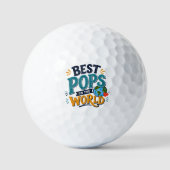 Bester Opa der Welt Golfball (Vorderseite)