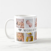 Bester Opa der Welt Grau 12 Foto Collage Kaffeetasse (Links)