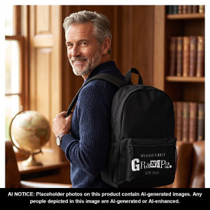 Bester Opa der Welt - Gründungjahr Lustiger Spruch Bedruckter Rucksack