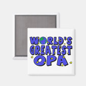 Bester Opa der Welt Magnet (Vorderseite/Rückseite)