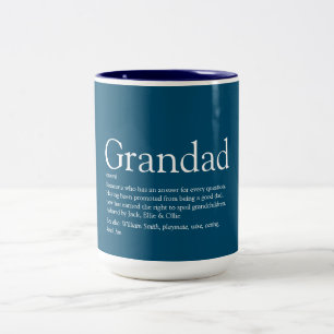Bester Opa der Welt Opa Papa Definition Zweifarbige Tasse