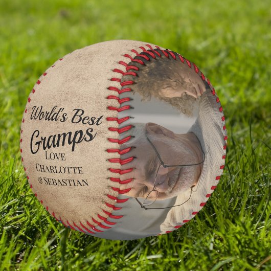 Bester Opa der Welt Personalisiert Einzigartig Baseball