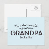 Bester Opa der Welt Postkarte (Vorne/Hinten)