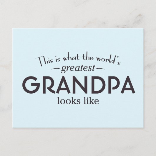 Bester Opa der Welt Postkarte (Vorderseite)