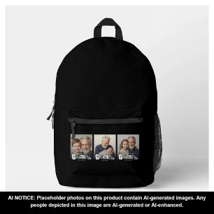 Bester Opa der Welt seit 3 Jahren Foto-Collage Bedruckter Rucksack