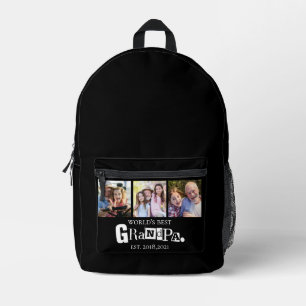 Bester Opa der Welt seit Jahr 3 Fotocollage Bedruckter Rucksack