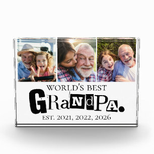 Bester Opa der Welt seit Jahr 3 Fotocollage Fotoblock