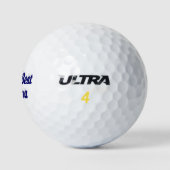 Bester Opa dunkelblaue Schrift Golfball (Logo)