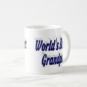 Bester Opa dunkelblauer Text Kaffeetasse (VorderseiteRechts)