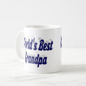 Bester Opa dunkelblauer Text Kaffeetasse (Vorderseite Links)
