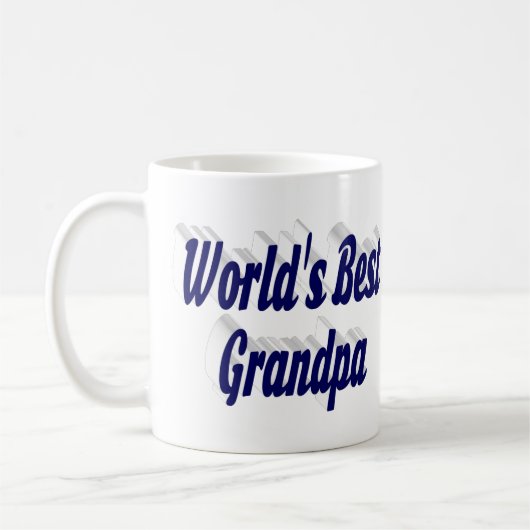 Bester Opa dunkelblauer Text Kaffeetasse (Links)