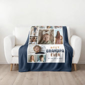 Bester Opa ever 10 Foto-Collage  Fleecedecke