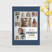 Bester Opa ever 10-Foto-Collage  Karte (Gelbe Blume)