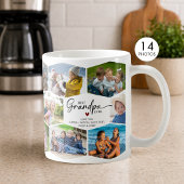 Bester Opa Ever 14 Foto-Collage Sechseck-Muster Kaffeetasse