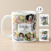 Bester Opa Ever 14 Foto-Collage Sechseck-Muster Kaffeetasse