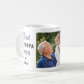 Bester Opa Ever 2 Foto-Collage personalisiert Kaffeetasse (Vorderseite Links)