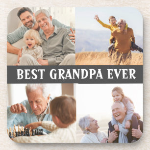 Bester Opa Ever 4 Foto-Collage Erstellen Sie Ihre  Getränkeuntersetzer