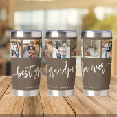 Bester Opa ever 5 Foto-Collage personalisiert Thermobecher