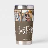 Bester Opa ever 5 Foto-Collage personalisiert Thermobecher (Vorderseite)