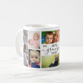 Bester Opa Ever 7-Foto-Collage Individueller Beche Kaffeetasse (Vorderseite Links)