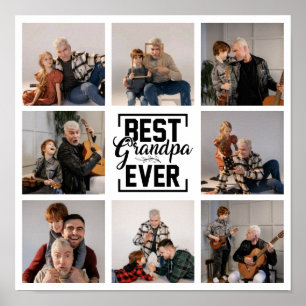 Bester Opa Ever 8 Foto-Collage-Poster Poster