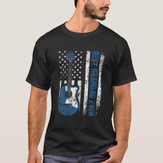 Bester Opa Ever Amerikanische Flagge Gitarre Chris T-Shirt