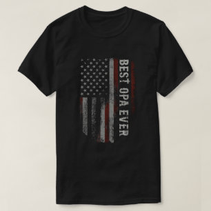 Bester Opa Ever Amerikanische Flagge Vintage Opa-G T-Shirt