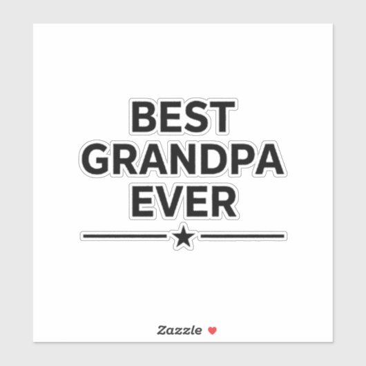 Bester Opa ever  Aufkleber (Blatt)