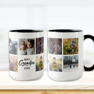 Bester Opa ever Benutzerdefinierter Fotobecher Tasse