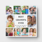 Bester Opa ever Enkelkinder 10 Foto-Collage    Fotoplatte (Vorderseite)