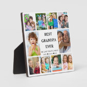 Bester Opa ever Enkelkinder 10 Foto-Collage    Fotoplatte (Vorderseite)