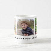 Bester Opa ever Enkelkinder 3 Fotocollage Kaffeetasse (Mittel)