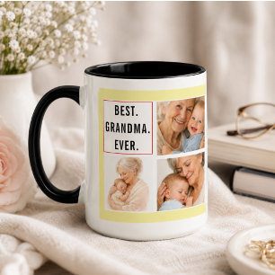 Bester Opa ever Foto-Collage Großeltern Tasse