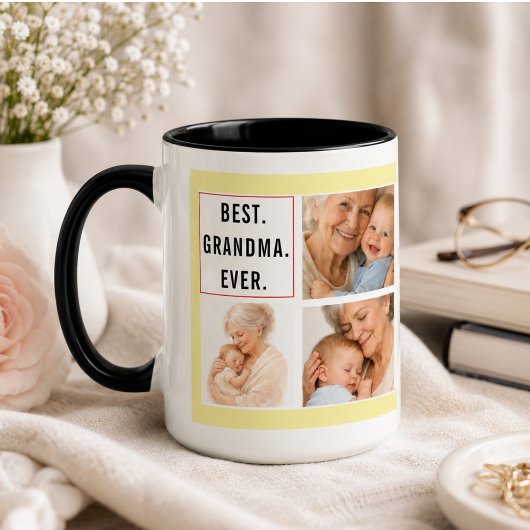 Bester Opa ever Foto-Collage | Großeltern Tasse