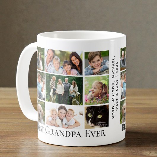 Bester Opa Ever Foto-Collage Kaffeetasse