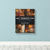 Bester Opa Ever Foto-Collage Leinwanddruck (Insitu (Holzboden))