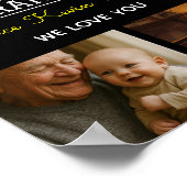 Bester Opa ever Foto-Collage Poster (Ecke)
