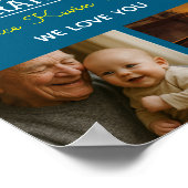 Bester Opa ever Foto-Collage Poster (Ecke)