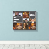 Bester Opa Ever Foto-Collage und benutzerdefiniert Leinwanddruck (Insitu (Holzboden))