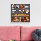 Bester Opa Ever Foto-Collage und individueller Tex Leinwanddruck (Insitu (Wohnzimmer))