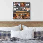 Bester Opa Ever Foto-Collage und individueller Tex Leinwanddruck (Insitu (Schlafzimmer))