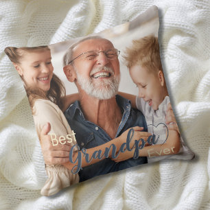 Bester Opa Ever Foto Herz Familienkissen Kissen